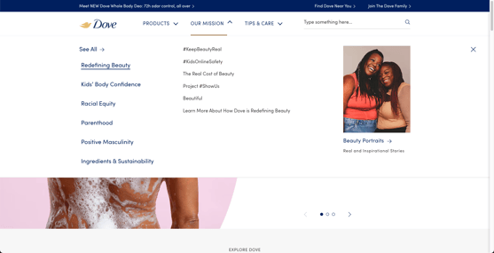 Dove Website