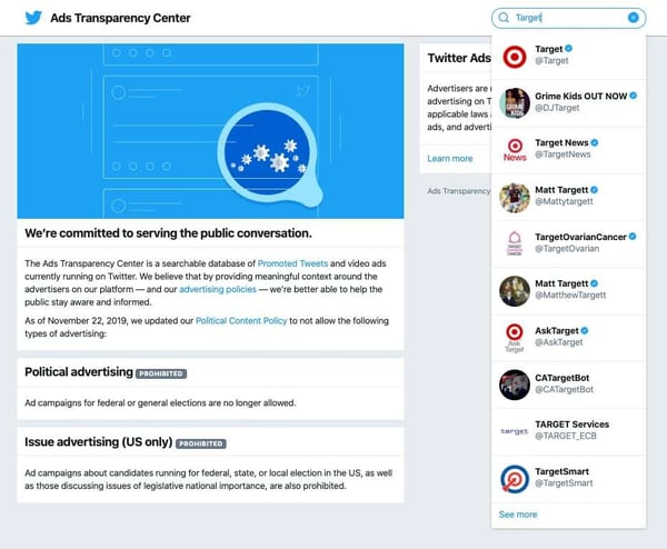 Twitter Ad Transparency | Social Media Competitive Research | Paid Social | Mighty Roar