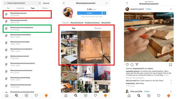 Home Improvement Instagram Hashtag Example | Gain Social Media Followers | Mighty Roar