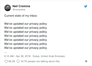 We've updated our privacy policy | Twitter Joke
