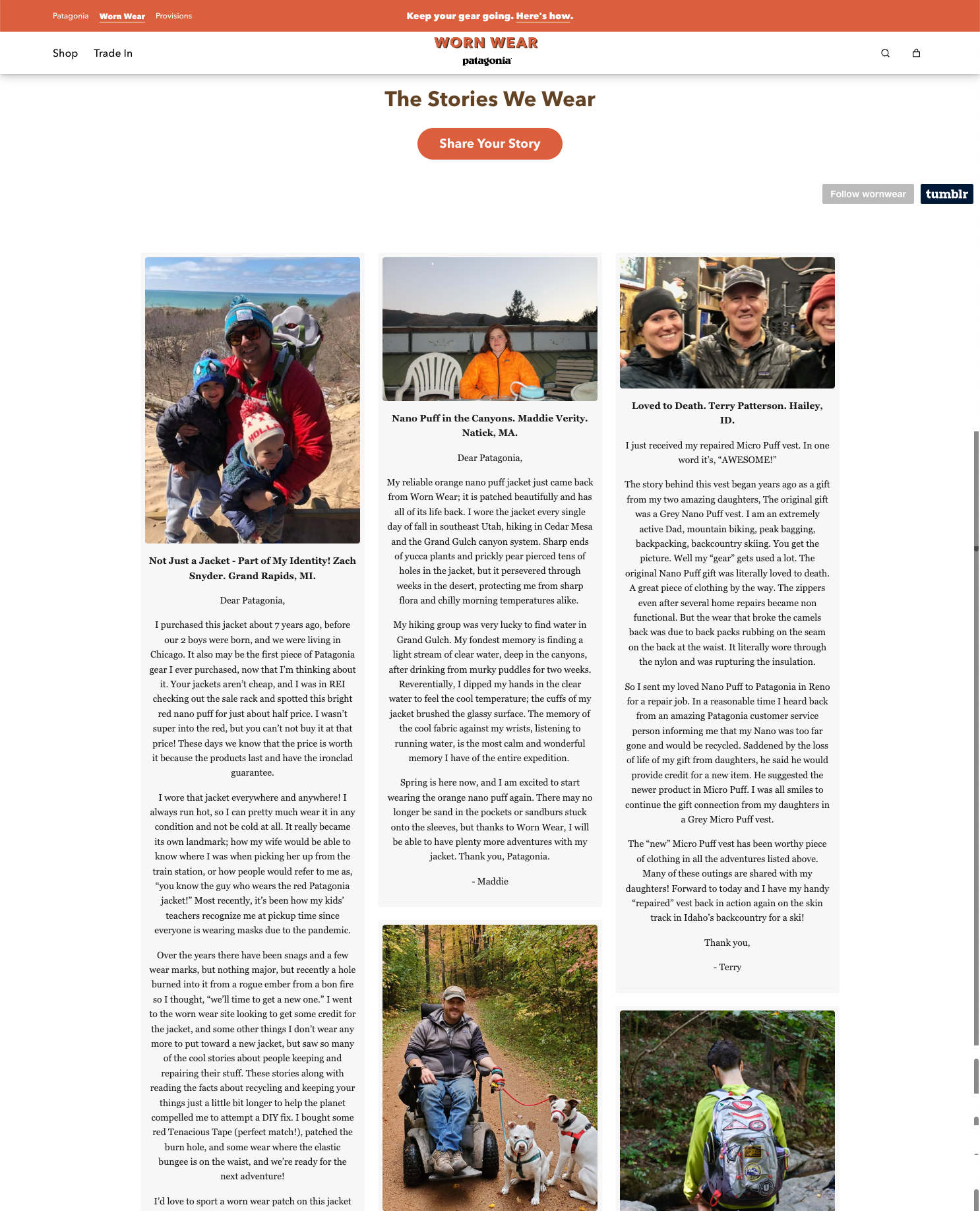 Patagonia Worn To Wear Stories