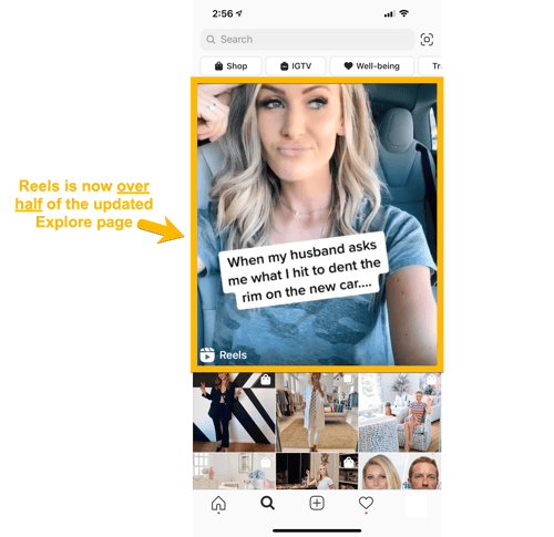 Reels_Updated Instagram Explore Page