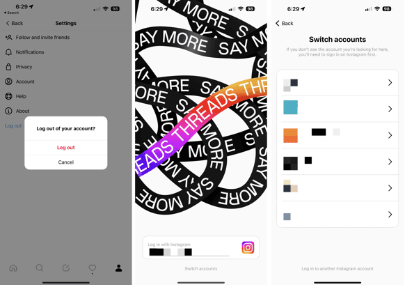 Switching Accounts on Threads