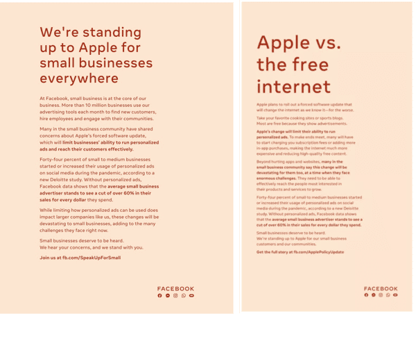 iOS 14 Privacy | Facebook vs Apple | Facebook Full Page Ads | Digital Marketing Agency | Atlanta Georgia