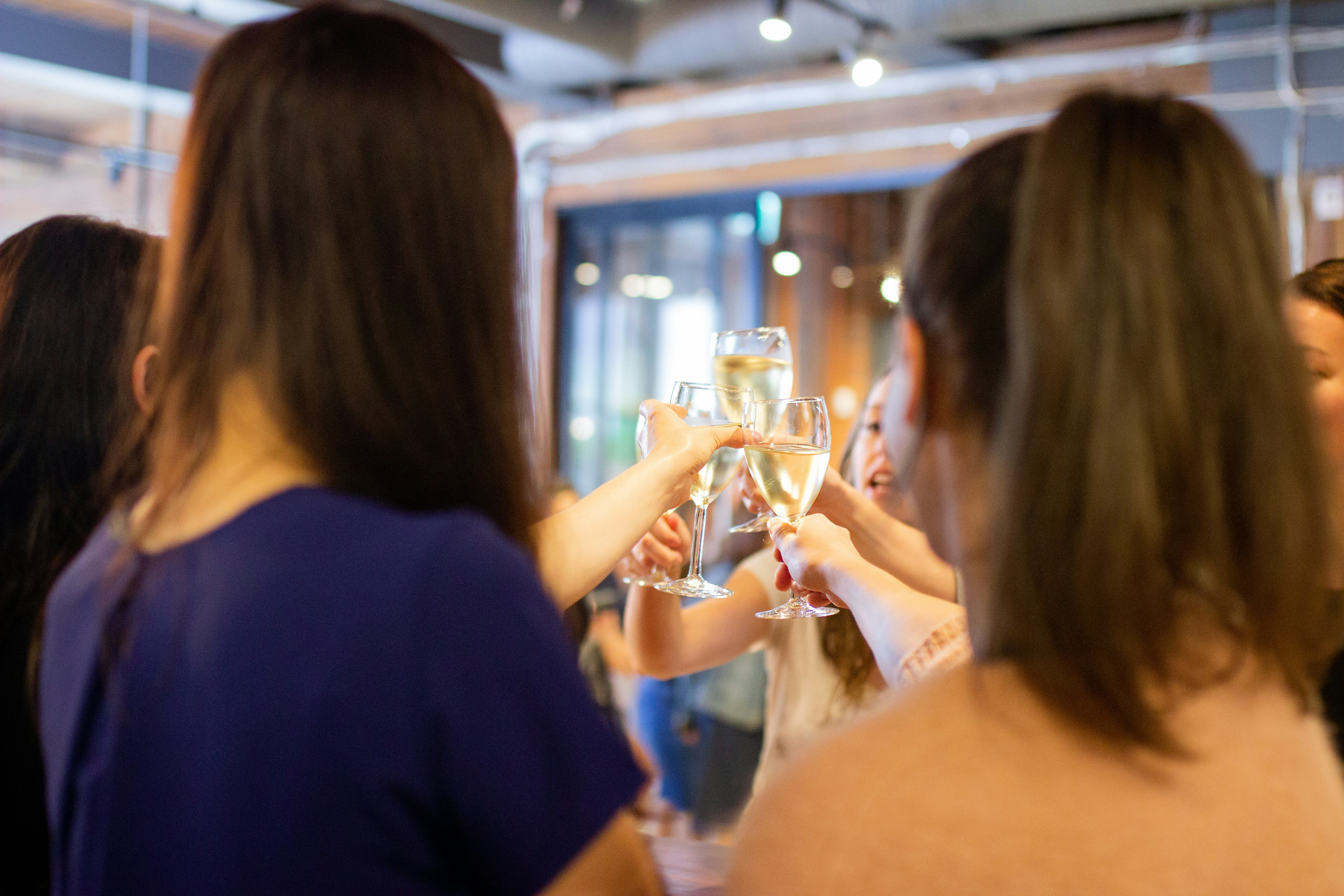 Agency team celebrating an award win with the client